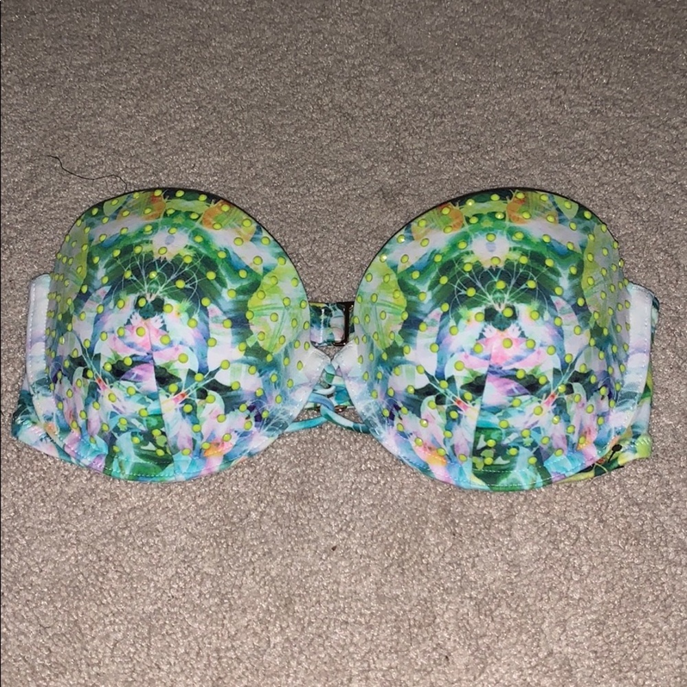 Victorias Secret Strapless Colorful Bikini Top